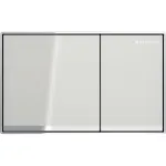 Pulsador serie Omega60 de Geberit. Doble descarga, enrasado: gris arena, espejado, cromado brillante